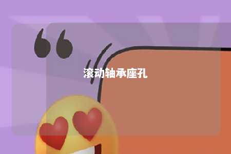 滚动轴承座孔 