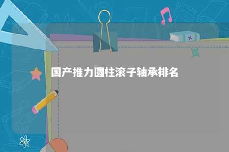 国产推力圆柱滚子轴承排名 